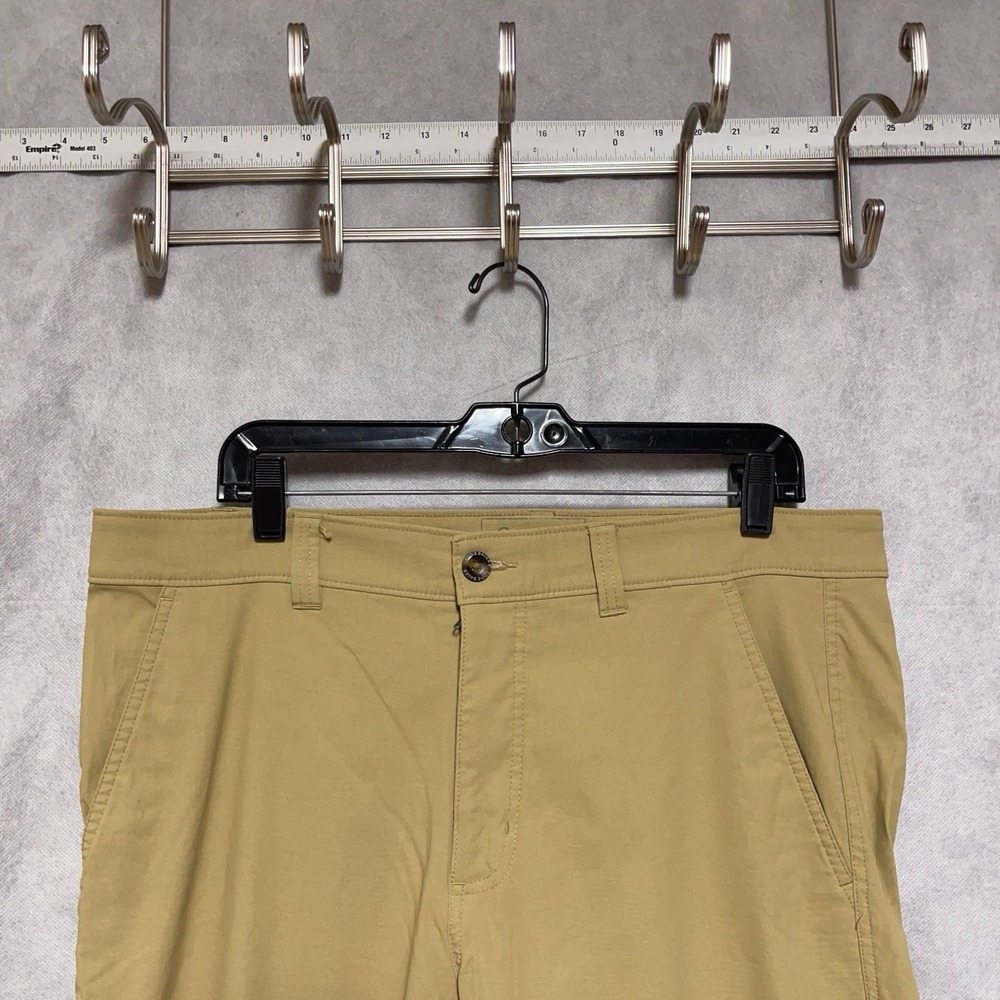Eddie Bauer Pants Men 35x30 Brown Travex Horizon Guide Golf Performance Nylon
